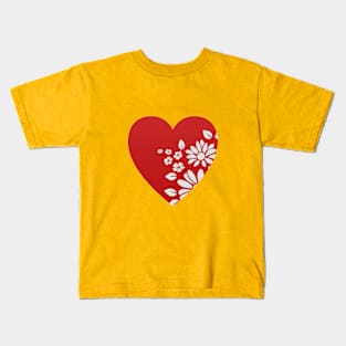 Floral Heart Kids T-Shirt